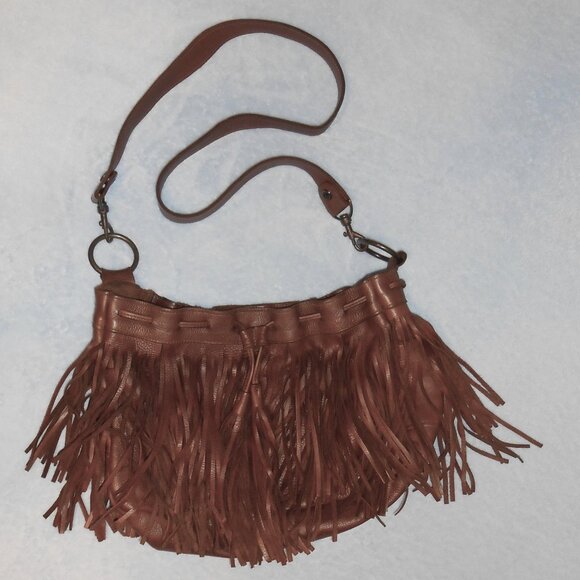 McFadin fringed leather shoulder / crossbody bag - Picture 2 of 13